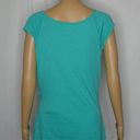 Garnet Hill  Teal Scoop Neck Drop Waist Blouse Top Photo 6