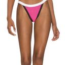 Beach Riot NEW  Becca Colorblock Neon Pink White Black Bikini Bottoms Size Small Photo 0