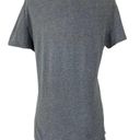 Roots  embroidered heather gray v-neck T-shirt, medium short sleeve cotton tee Photo 2