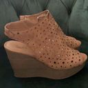 sbicca  Tan Cut Out Wedges Size 8 Photo 2