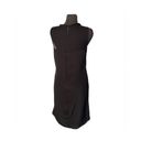 Rebecca Taylor  100% Silk Black Midi Sleeveless Dress Photo 3