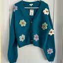 Debut Blue Cardigan with Flowers Photo 0