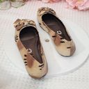 DKNY  Bianca Snake Embossed Buckle Ribbon Round Toes Flats Size 7.5 Photo 2