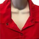 Rei Co-op REI Hiking Top Blouse Sz. XL Red Full Snap Chest Pockets Roll Tab Sleeve Stretch Photo 1