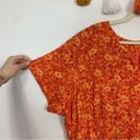 Lane Bryant Designs  Orange Floral Maxi Dress Size 28 Photo 4