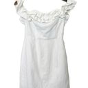 by the way. Revolve Off The Shoulder Linen Blend Mini Dress Ruffle Womens Xs New Photo 6