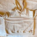 Sweaty Betty  Liberate Cropped Hooded Sweatshirt Hoodie Pullover Cream Photo 7