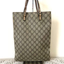 Gucci  GG Supreme Monogram Canvas and Leather Flat Tote Photo 2