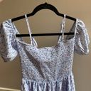 Heartloom  Printed Cottage Core Smocked Top Tiered Cold Shoulder Flowy Dress Photo 2