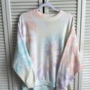 American Eagle AEO Jegging Fit Crewneck Sweatshirt Oversized Pastel Tie Dye Ahh-mazingly Soft Photo 0