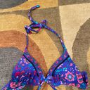 Xhilaration Bohemian Vintage y2k Floral Ruffle Bow Tie Triangle Bikini Top XS Photo 2