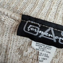 Krass&co Vintage Gas  Beige Cream Cable Knit Scoop Neck Sweater L Photo 3