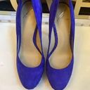 Brian Atwood  PURPLE FONTANNE STILETTO PLATFORM SUEDE PUMPS SIZE 7 Photo 1