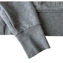 Nike Sweatshirt Women Small Gray Pull Over Crew Neck Sweater Embossed Crop Top Photo 4