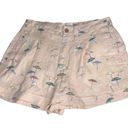 C&C California C & C CALIFORNIA Shorts 100% Linen Cuffed Beach Umbrella Novelty Print Size 6 Photo 2