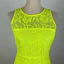 J.Crew  Collection Neon Yellow Lace Sheath Dress Photo 3