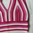 SheIn Crochet Halter Top Hot Pink Womens 8/10  Photo 1