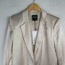 ZARA NWT  Satin Ruched Blazer Jacket Sz XS Champagne Ivory Blogger Fav Photo 5