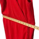 Vix Paula Hermanny  Cyndi Crinkled Voile Midi Wrap Dress Red Womens Size L Photo 15