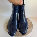 Ralph Lauren  Blue Metallic Elastic Water Resistant Rain Pull on Ankle Boots 10 Photo 9