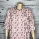 Tommy Hilfiger  NWT 2X Pink - Blue Polka Dot Heart Print Button Down Shirt Top Photo 2