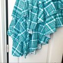 AMUR Skirt Pippie Asymmetrical Ruffle Plaid Green 2 GUC Photo 2