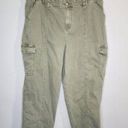 Lane Bryant  Army Green Straight Leg Cargo Women Plus Size 18 Punk Grunge Pants Photo 0