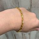 Madewell  Gold Tone T Clip Paper Clip Bracelet Photo 0