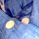 Ruby Rd 🆕 Fancy Linen Jacket Navy Silver Zip-up+Mother of Pearl Button Sleeves Photo 9