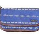 Aeropostale AERO  Wallet Aztec Print Canvas Leather fold over Snap Closure blue Photo 17