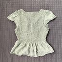 American Eagle Smocked Peplum Tee Photo 6