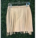 Blue B Collection Boutique High Rise Western Faux Leather Skirt Sz Medium Tassel Photo 1