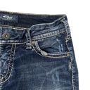 Silver Jeans Suki Mid Rise Straight Leg Denim Jean 30x32 Medium Wash Whiskering Photo 4