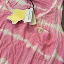 Simply Southern NEW  super soft pink tie dye striped tie tank top size medium M Photo 1