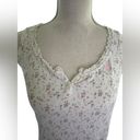 Ralph Lauren LAUREN  Vintage Size Medium, Floral Nightgown Chemise Button Neck Photo 7