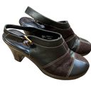 Tommy Hilfiger 90's Patchwork Clogs Tommy Vintage Shoes Slingback Brown Buckle Heel 8.5 Photo 0