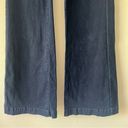 Madewell  Sz 25 Widelegger Dark Wash Wide Leg Flare Leg Jeans Stretch Long Length Photo 2