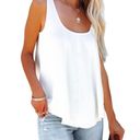 Wishlist  APPAREL Sleeveless Scoop Neck Textured Flowy Tank Top Ivory Size Small Photo 13