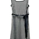 Draper James NWT  Sleeveless Knot-Waist Midi Dress Black & White Gingham Size XXL Photo 5