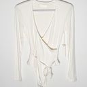 Capulet  Prima white ribbed long sleeve bodysuit size S Photo 3