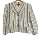 Anne Klein Vintage  striped button blazer Photo 0