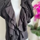 Romeo + Juliet Couture Black ruffled, knit vest, by Romeo & Juliet. Size Medium Photo 2