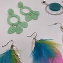 Dress Up Lot Of 4 Fun Women’s Costume Earrings Pierced Dangle Drop  Photo 6