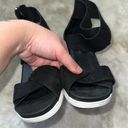 Eileen Fisher Women's Viv Wedge Leather Nubuck Sandals Black Size 9.5 Casual Photo 5