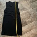 Theory  black sleeveless shift dress wool & silk blend 100% silk top layer Size M Photo 8