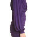 Harper Ronny Kobo  Ruched Mini Dress with Balloon Sleeves Purple Eggplant S NWT Photo 11