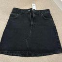 Topshop Black Jean Skirt Photo 0