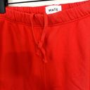 Mate the Label NWT  Organic Red Fleece Relaxed Pocket Sweatpants - L Photo 4