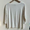 J.Jill  Ivory Square Knit Textured Boat Neck 3/4 Sleeve Womens Size M Pullover Photo 5