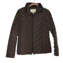 Nine West  G-III Apparel Brown Quilted Puffer Jacket Down Feather Size Medium Photo 3